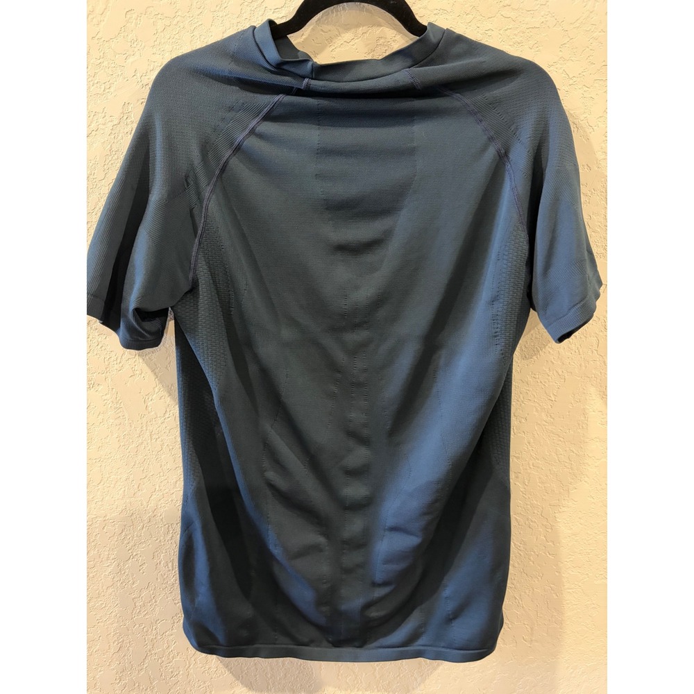 NFL Equipment Mens Performance Training Shirt Navy Blue Short Sleeve Gym Top